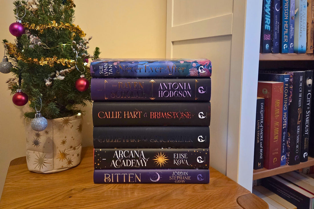 Quicksilver by Callie Hart Brimstone by Callie Hart Arcana Academy by Elise Kova The Raven Scholar by Antonia Hodgson Never Ever After by Sue Lynn Tan Bitten by Jordan Stephanie Grey