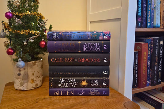 Quicksilver by Callie Hart Brimstone by Callie Hart Arcana Academy by Elise Kova The Raven Scholar by Antonia Hodgson Never Ever After by Sue Lynn Tan Bitten by Jordan Stephanie Grey